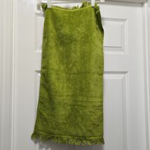 Vintage 70s Avocado Green Cannon Hand Towel Retro Fringe MCM 26.5&quot; X 14.5&quot; - €20,30 EUR