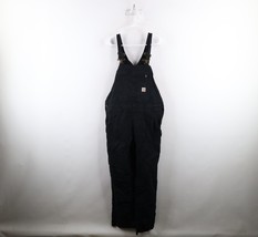 Vtg Carhartt Womens Medium Short Faded Spell Out Loose Fit Double Knee Overalls - £69.78 GBP