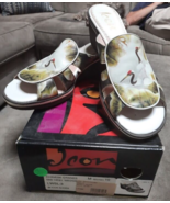 Icon Sandals Women&#39;s Chinese Cranes Wedge Slip On Sandals NIB Sz 10 - $99.00