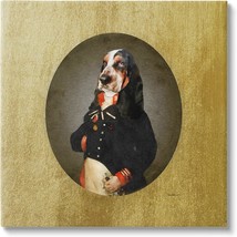 Funny Classic Antique Style Hound Dog Wearing Suit Portrait, Design By Amanda Gr - $66.99