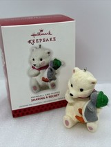 2013 Hallmark Ornament “Sharing A Secret” Snowball &amp; Tuxedo 13th In Series - £9.89 GBP