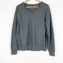 Men&#39;s Merona Gray Long Sleeve Sweater Size X Large V-Neck - $8.74