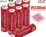8Pcs 14500 Battery 2800Mah Li-Ion 3.7V Rechargeable Batteries For Flashl... - £23.72 GBP