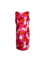 Julian Taylor Womens Dress Size 12 Sleeveless Pink Orange Retro Look Str... - $24.75