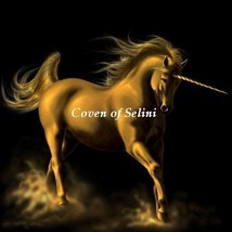 Golden Unicorn Spirit Conjuration for Wealth and Abundance ! On You or a... - $36.17