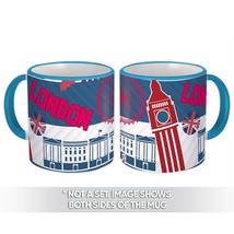 London Graphics : Gift Mug Travel Britain Flag Big Ben Striped Pattern Teen Room - £12.70 GBP