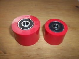 RED TOP &amp; BOTTOM CHAIN ROLLER SET 32mm &amp; 38mm YAMAHA YZ125 1998 - 2023 - $30.86