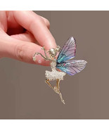 Elegant Rhinestone Butterfly Ballet Brooch for Luxury Gifts - $39.70 CAD
