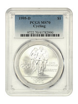 1995-D $1 Cycling PCGS MS70 - £133.84 GBP