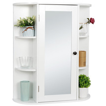 Wall Mounted Cabinet Medicine Storage Organizer With Mirror Bathroom Kit... - £65.66 GBP