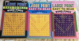 Lot of 3 Kappa Word-Finds LARGE PRINT Word Search Seek Puzzle Books 2018 2019 [S - £11.61 GBP