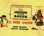 Chicken in the Rough Paper Dinner Napkin 1960&#39;s Beverly Osborn  - $24.82