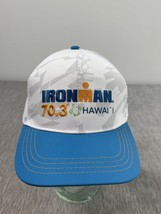 Ironman Hawaii Hat Cap Snap Back White Blue Triathlon 70.3 Running Outdo... - $24.74