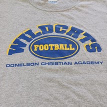 Gildan Ultra Cotton Wildcats Football Donelson Academy Men's Gray T-Shirt XL image 5
