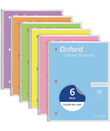 Spiral Notebook, 1 Subject, College Ruled Paper, 8 X 10-1/2 Inch, Set of 6 - $13.33