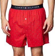 Tommy Hilfiger Men&#39;s Woven Boxer, Red,  Size: Medium - £18.60 GBP