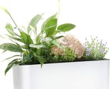 Gardenbasix Elongated Self Watering Planter Pots Window Box 5, White 5 X... - £29.22 GBP