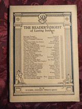 Reader&#39;s Digest October 1927 Will Durant Richard E Byrd P W Wilson - £19.67 GBP