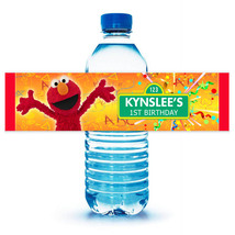 Sesame Street Elmo birthday water bottle label - Digital Printable - $4.00