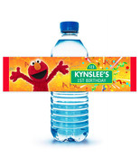 Sesame Street Elmo birthday water bottle label - Digital Printable - £3.16 GBP
