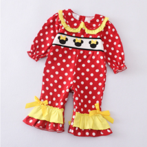 Nter minnie mickey embroidered polka dots sibling smocked dress set romper   aliexpress thumb200