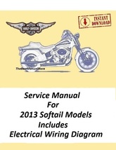 2013 Harley Davidson Softail Models Service Manual Download - £17.75 GBP