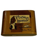 Vintage Florida Souvenir Phone Memo Wood Box Desk Organizer - $19.80