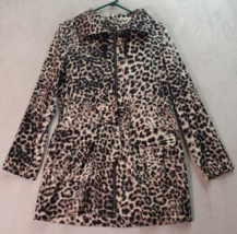 Dana Buchman Jacket Womens Small Cream Multi Leopard Print Long Sleeve Full Zip - £18.39 GBP