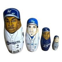 Milwaukee Brewers Russian Nesting Doll Set Weeks Fielder Hall Hardy - $16.00