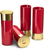 Old Southern Brass The Original 12 Gauge Shot Glasses Set of 4 Red - $16.46
