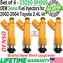 New OEM Denso 4Pcs Best Upgrade Fuel Injectors for 2002-2004 Toyota Camry Solara - £169.70 GBP