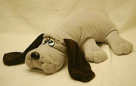 Pound Puppies Gray Puppy Dark Ears Plush Stuffed Toy Tush Tag Vintage 1985 Tonka - $24.74