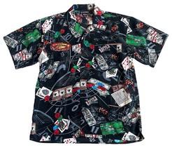 Vintage Hunters Men’s Hawaiian Shirt Sz M Gambling Casino Roullette Poke... - $19.75