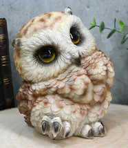 Ebros Whimsical Tropical Brown Great Horned Baby Owl Wobbly Tiptoeing Figurine - £18.18 GBP
