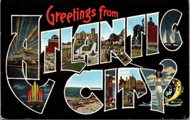 Greetings from Atlantic City NJ Postcard PC75 - £3.98 GBP