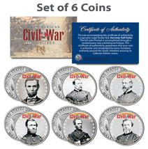 American CIVIL WAR North UNION LEADERS Kennedy Half Dollars U.S. 6-Coin Set - £22.03 GBP