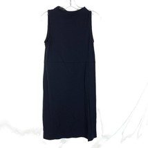 NWOT Womens Size Small Garnett Hill Navy Blue Jewel Neck Stretch Knit Midi Dress - £25.05 GBP
