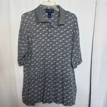Points West Golf Polo Shirt L Made in Turkey Retro All Over Print - $32.95