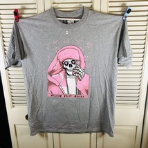 Men&#39;s Skeleton In Pink Hoodie Streetwear Active T-Shirt By Million Dolla... - £18.64 GBP