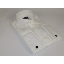 Men Sateen Cotton Blend Shirt Manschett Quesste Turkey Slim Fit 4130-02 Ivory image 2