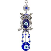 Owl Perched on Branch Evil Eye Ward Wall Hanging! - $11.83