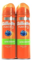 2 Count Gillette 7 Oz Fusion 5 Ultra Comfort Cooling Complex Sensitive Shave Gel - £15.63 GBP