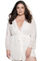 Plus Size Radiate from Within Robe Set White 1X - £47.04 GBP
