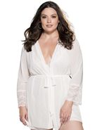 Plus Size Radiate from Within Robe Set White 1X - £47.78 GBP