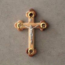 5&quot; Handmade Olive Wood Crucifix, Perfect Religious Gift, Housewarming Gi... - £27.64 GBP