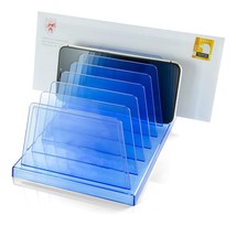 Officemate Blue Glacier Standard Sorter, 7 Compartments, Transparent Blu... - $14.99