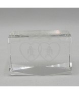 Etched Amor Cherubs Love You Valentine&#39;s Day Glass Paperweight-
show ori... - £30.84 GBP