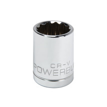 Powerbuilt 1/2 Inch Drive x 20 MM 12 Point Shallow Socket - 642018 - $19.08