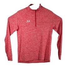 Under Armour Heat Gear 1/4 Zip Pullover Long Sleeve Static Red Loose Men... - $28.71