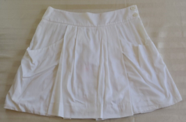NWT Lacoste White Cotton Pleated Tennis Skirt  Size 40 (8) - £23.52 GBP